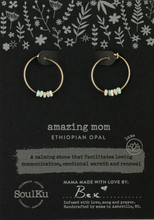 Load image into Gallery viewer, Amazing Mom  Ethiopian Opal 14K Gold Filled Hoop Earrings