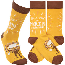 Load image into Gallery viewer, I'm A Ray Of Frickin' Sunshine Socks