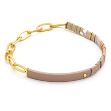 Load image into Gallery viewer, Good Karma Ombre w/Chain Bracelet - Gratitude Fawn/Gold