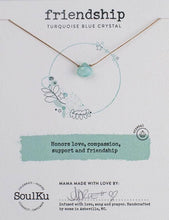 Load image into Gallery viewer, Turquoise Crystal Soul Shine Necklace for Friendship SS09