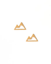 Load image into Gallery viewer, Screwback Stud Earrings - Mountain - Gold