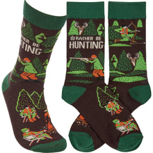 Load image into Gallery viewer, I'd Rather Be Hunting Socks