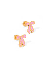 Load image into Gallery viewer, Screwback Stud Earrings - Conley Pink Bow