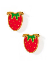 Load image into Gallery viewer, Screwback Stud Earrings - Strawberry Shortcake