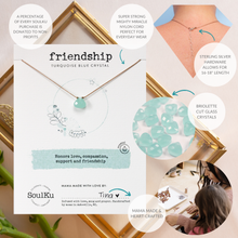 Load image into Gallery viewer, Turquoise Crystal Soul Shine Necklace for Friendship SS09