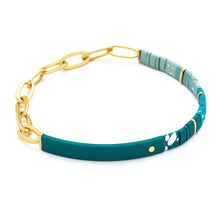 Load image into Gallery viewer, Good Karma Ombre w/Chain Bracelet - Joy&Kndnss Turquoise/Gld
