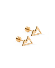 Load image into Gallery viewer, Screwback Stud Earrings - Mountain - Gold