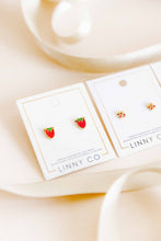 Load image into Gallery viewer, Screwback Stud Earrings - Strawberry Shortcake