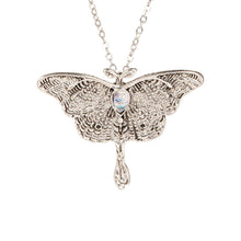 Load image into Gallery viewer, Silver Moth Necklace