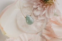 Load image into Gallery viewer, Milky Aquamarine Luxe Necklace for Beautiful Mom - OLOVE22