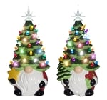 14" Light Up Ceramic Gnome Tree - Christmas is Forever