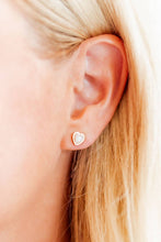 Load image into Gallery viewer, Screwback Stud Earrings - Tara - White