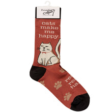 Load image into Gallery viewer, Cats Make Me Happy Socks