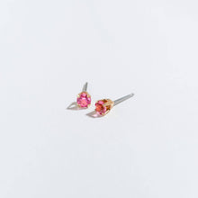 Load image into Gallery viewer, Solitaire Round Cut Birth Stone Ear Sense Stud Earrings