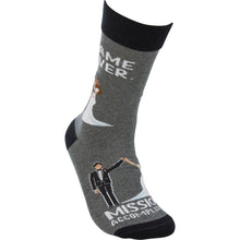 Load image into Gallery viewer, Game Over Mission Accomplished Socks
