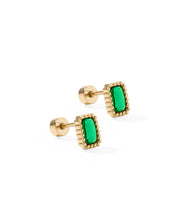 Load image into Gallery viewer, Screwback Stud Earrings - Madison Emerald