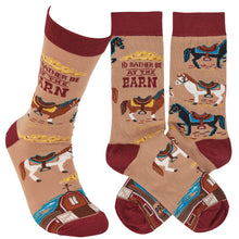 Load image into Gallery viewer, Rather Be At The Barn Socks