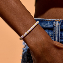 Load image into Gallery viewer, Seascape Vinyl Disc Stretch Bracelet
