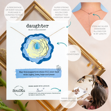 Load image into Gallery viewer, Blue Chalcedony Luxe Necklace for Daughter - OLOVE33