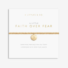 Load image into Gallery viewer, A Little 'Faith Over Fear' Bracelet in Gold-Tone Plating