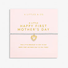 Load image into Gallery viewer, Mother's Day A Little 'Happy First Mother's Day' Bracelet In Silver Plating And Gold-Tone Plating