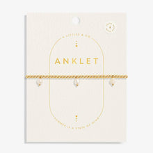 Load image into Gallery viewer, Plating Three Pearl Anklet In Gold-Tone Plating