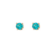Load image into Gallery viewer, Solitaire Round Cut Birth Stone Ear Sense Stud Earrings