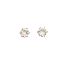 Load image into Gallery viewer, 4mm Silver Cubic Zirconia Ear Sense Stud Earrings