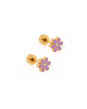 Load image into Gallery viewer, Screwback Stud Earrings - Alli - Purple