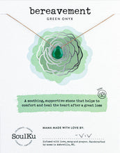 Load image into Gallery viewer, Green Onyx Luxe Necklace for Bereavement - OLOVE07