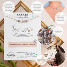 Load image into Gallery viewer, Botswana Agate Intention Necklace for Change - IN09