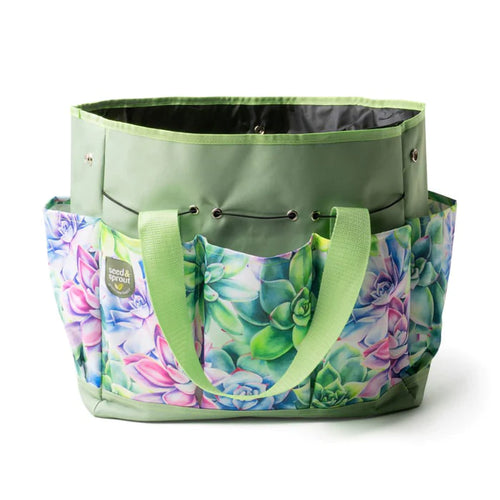 Seed & Sprout Gardening Tote Bag in Simply Succulent