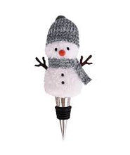 Load image into Gallery viewer, Plush Winter Wine Bottle Stopper