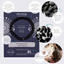 Load image into Gallery viewer, Men's Black Onyx Bracelet for Strong - MBRBO