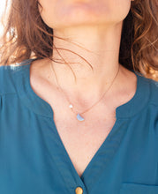 Load image into Gallery viewer, Blue Opal I Love You to the Moon & Back Necklace