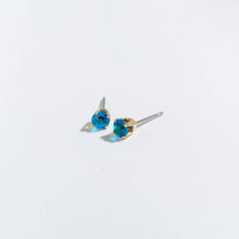 Load image into Gallery viewer, Solitaire Round Cut Birth Stone Ear Sense Stud Earrings