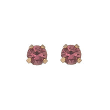 Load image into Gallery viewer, Solitaire Round Cut Birth Stone Ear Sense Stud Earrings