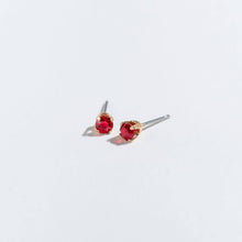 Load image into Gallery viewer, Solitaire Round Cut Birth Stone Ear Sense Stud Earrings