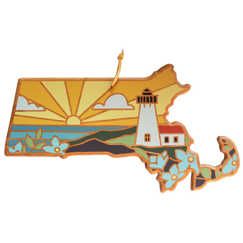 Massachusetts Cutting Board with Artwork by Summer Stokes