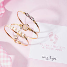 Load image into Gallery viewer, Little Footsteps Bangle Bracelet in Pink