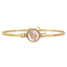 Load image into Gallery viewer, Little Footsteps Bangle Bracelet in Pink