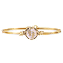 Load image into Gallery viewer, Little Footsteps Bangle Bracelet in Pink