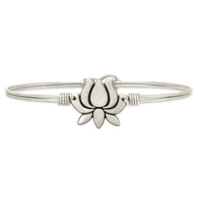 Load image into Gallery viewer, Lotus Flower Bangle Bracelet