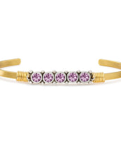 Load image into Gallery viewer, February Birthstone Bangle Bracelet