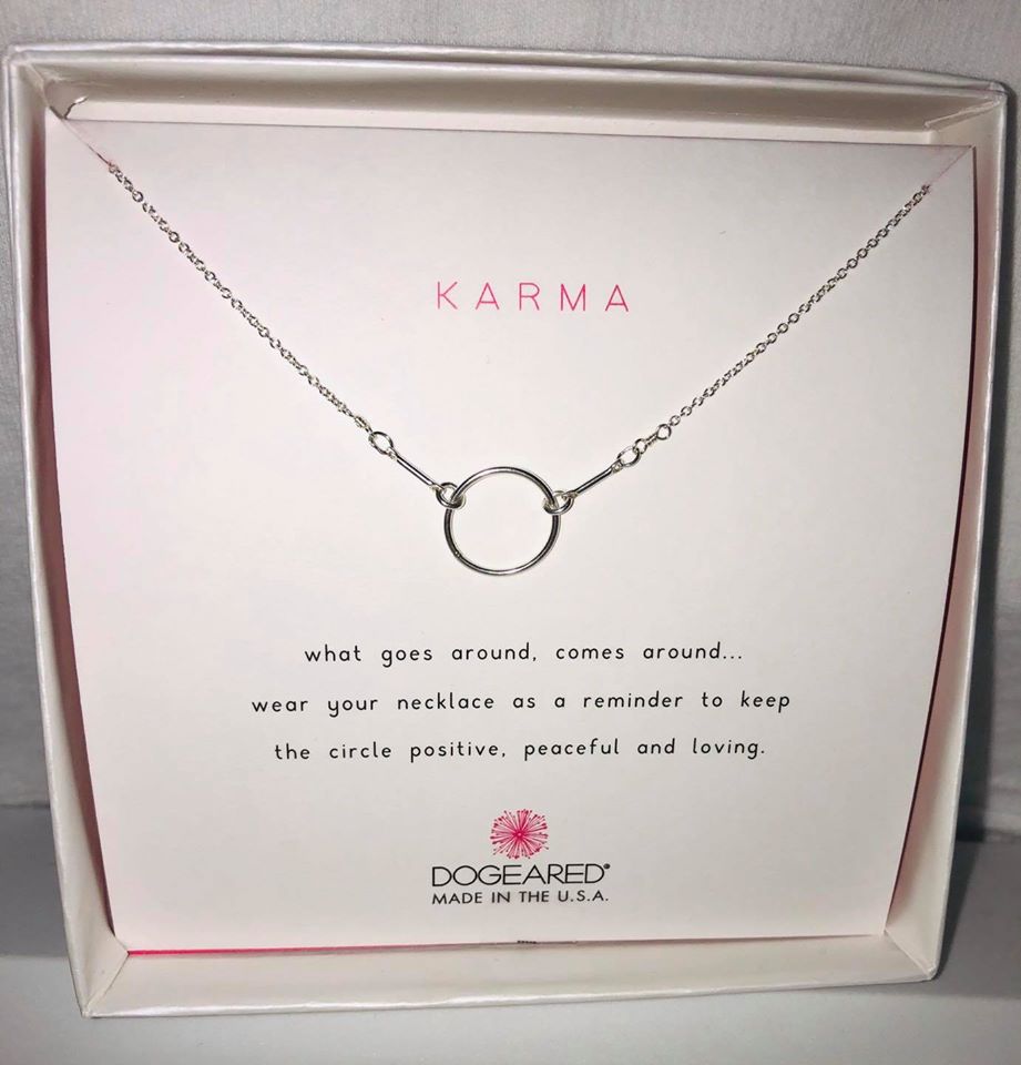 Dogeared karma necklace orders silver