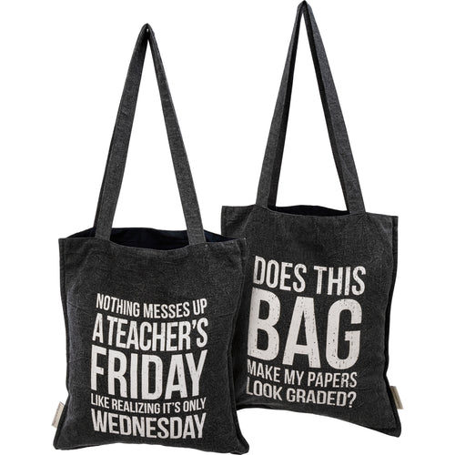 Teacher Tote Bag - Realizing It's Only Wednesday