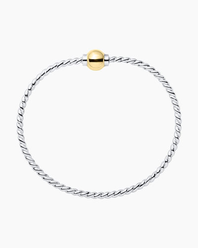 Gold Twist Wire Bracelet Size 7