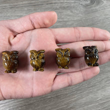 Load image into Gallery viewer, Gemstone Owl Figurine – Small Crystal Owl Decor