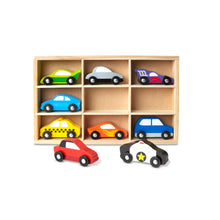 Load image into Gallery viewer, Wooden Cars Set - 9 Pieces