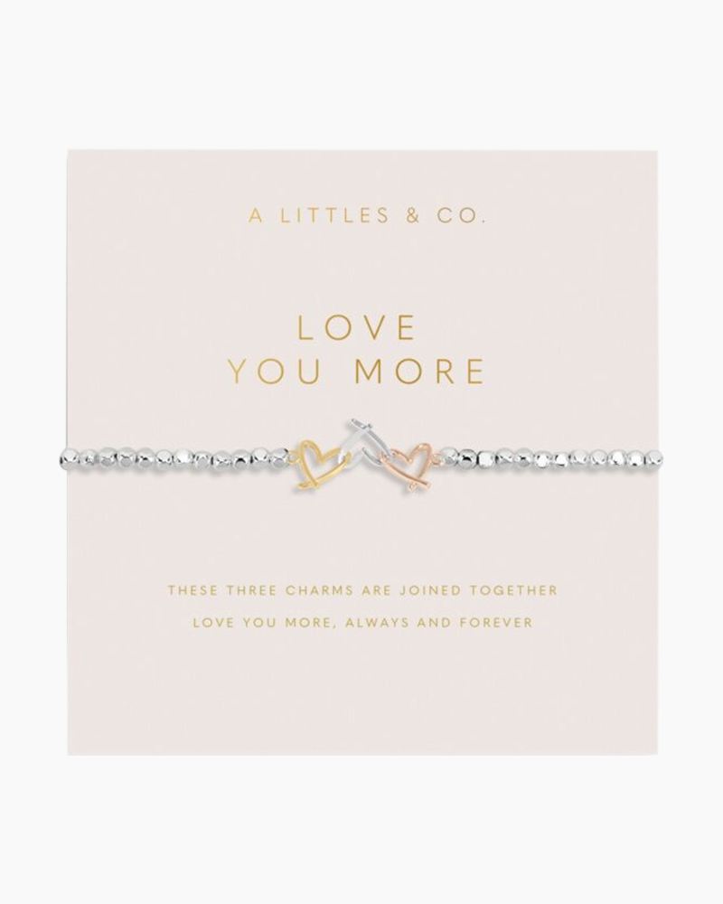 Forever Yours 'Love You More' Trio Bracelet in Silver, Gold and Rose Gold